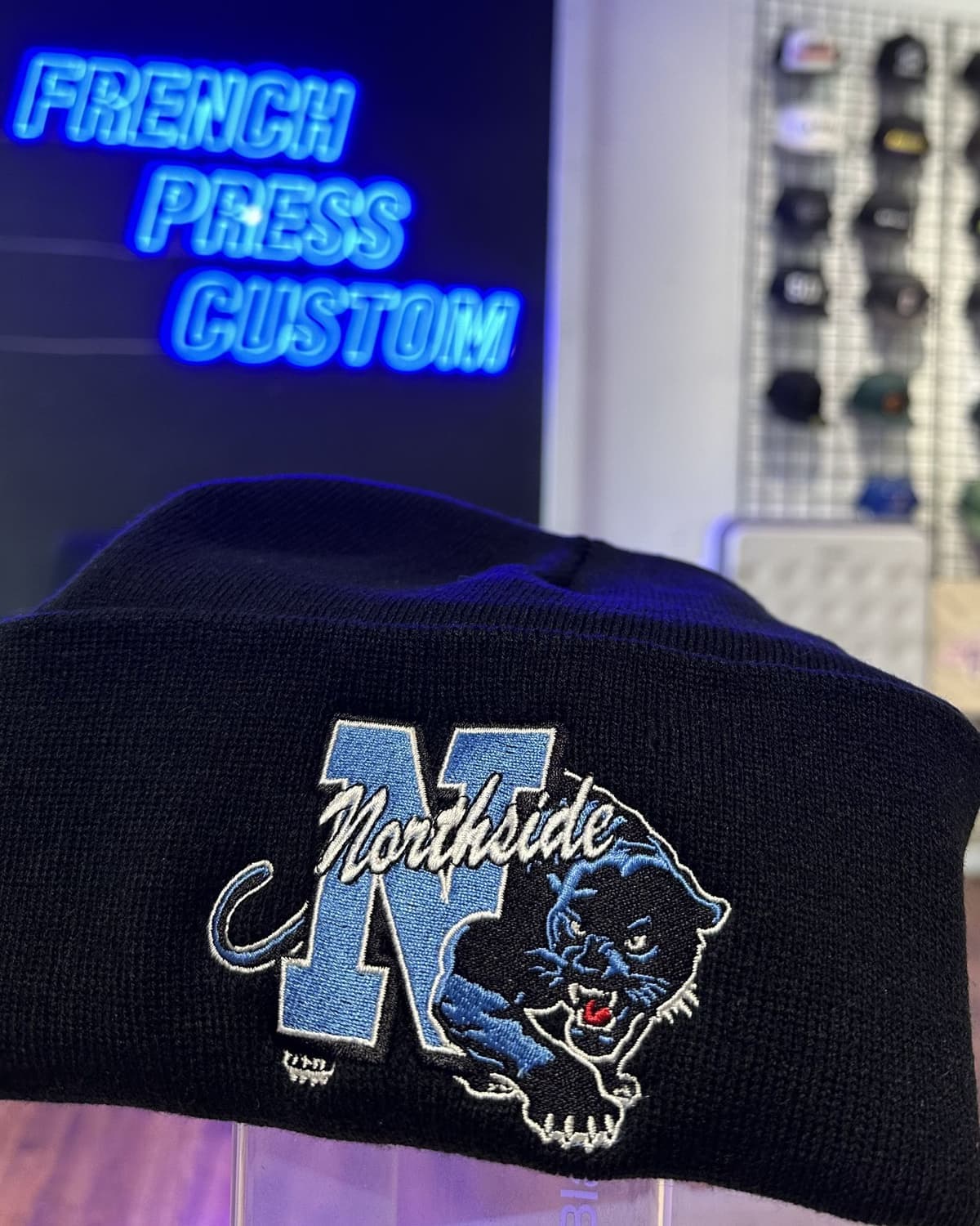 Embroidery services at French Press Custom in Santa Fe Springs CA